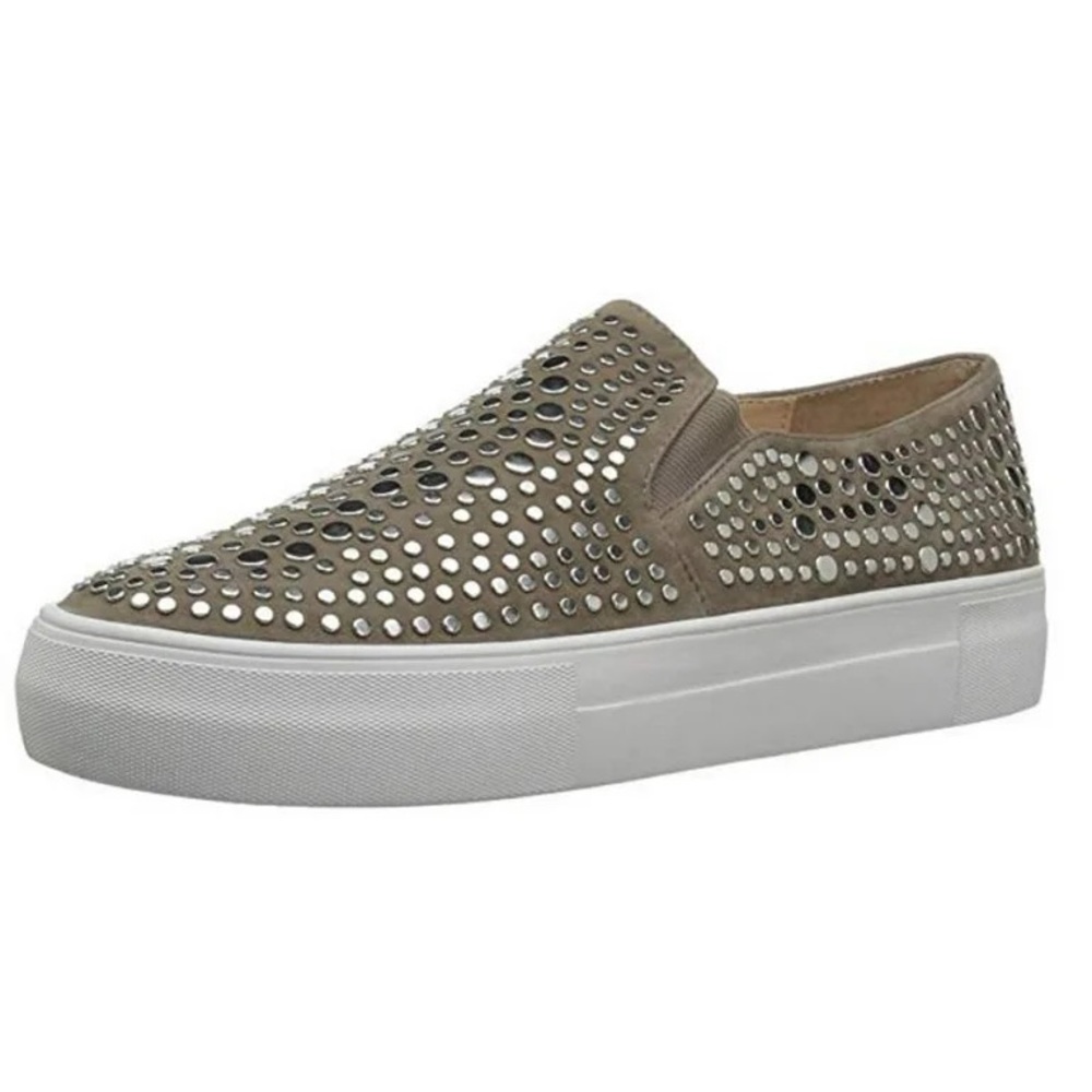 Vince Camuto Kindra Slip-On Sneakers Women’s 8M Beige Studded Flats Casual - Picture 2 of 14